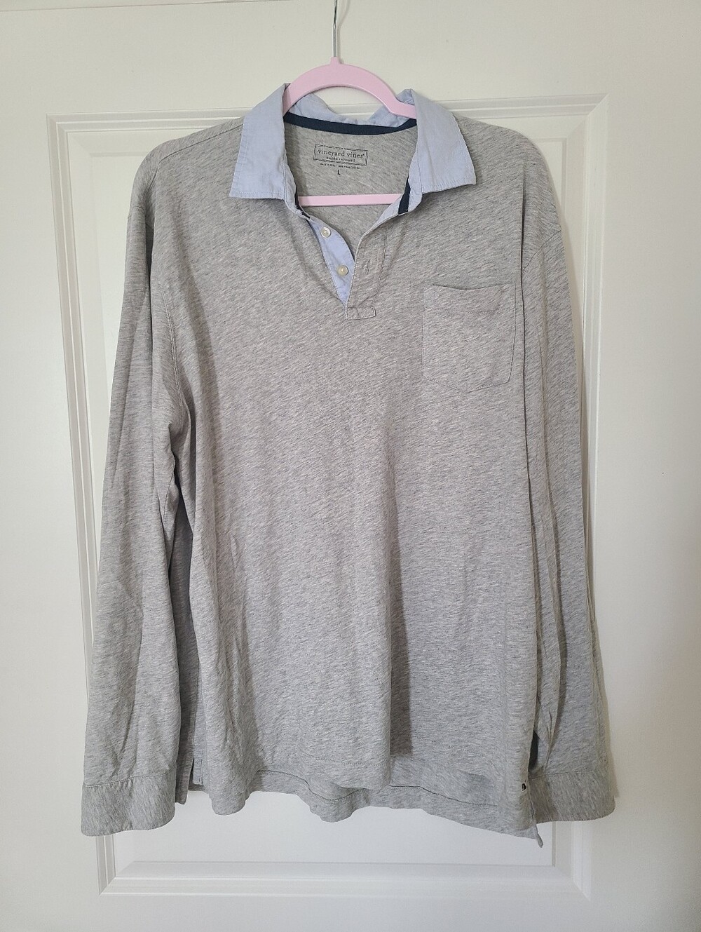 Vineyard Vines long-sleeve polo shirt in gray